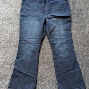 DG2 by Diane Gilman Dark Blue Flare Jeans
